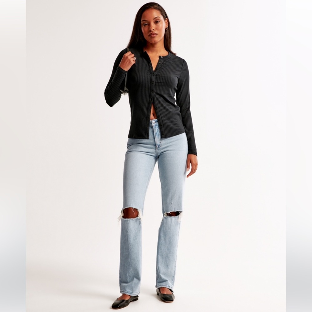 Abercrombie & Fitch 90s Ultra High-rise Straight Leg Curve Love Jeans